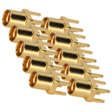 Conector MMCX KE 10 piezas hembra para soldar 4 pines para PCB