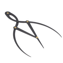 Regla para cejas de posicionamiento de 3 puntos, acero inoxidable negro
