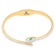Pulsera de bisagra con broche abierto, Modelo 1, 1,9 pulgadas, plateada