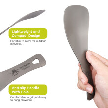 Cuchara para arroz de titanio, 73 g, 19,5 7 cm, al aire libre