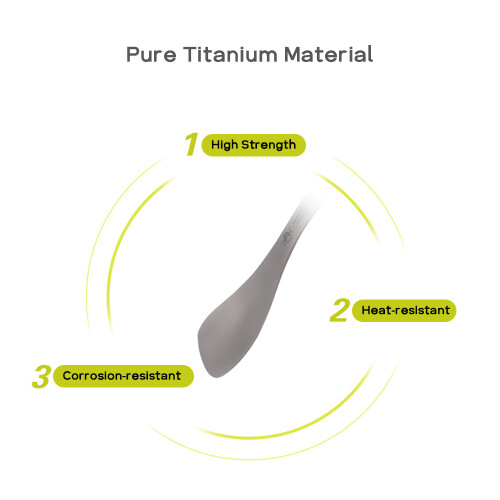 Titanium-Reislöffel 19,5  7 cm, 73 g, Natur 2