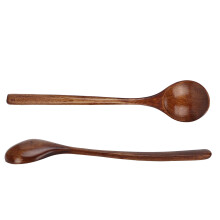 4 Stück Walnuss-Japanische Langstiel-Löffel 5x24 cm