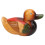 Mandarinente-Statue aus Eiche 15x6,5x10,5 cm handbemalt 5
