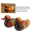 Mandarinente-Statue aus Eiche 15x6,5x10,5 cm handbemalt 13
