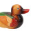 Mandarinente-Statue aus Eiche 15x6,5x10,5 cm handbemalt 9