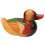 Mandarinente-Statue aus Eiche 15x6,5x10,5 cm handbemalt 10