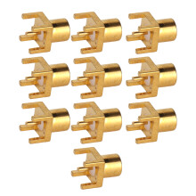 10 piezas de conector MCX hembra para PCB, 4 pines, terminal de soldadura, OFC, 50 Ω