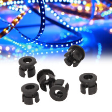 200 piezas Soporte LED de hebilla plana 0,1 pulg. negro