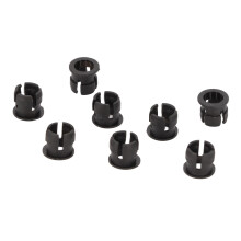 200 piezas de soportes para LED de 5 mm, clips de hebilla plana, negro