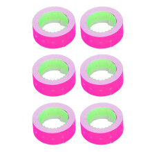 3 Tubes Pricing Label 15000pcs Single Row Price Gun Tag 21x12mm for M5500 MX5500 Rose Red