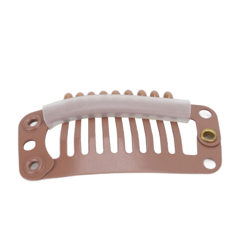 9-Zähne Metall-Haarclips 40 Stück 3,2  1,8 cm hellbraun 2