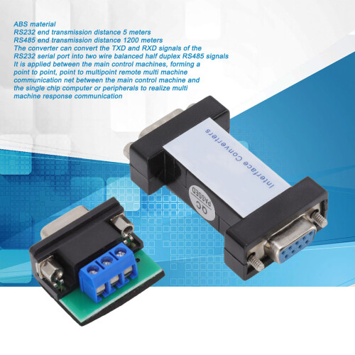 Convertidor RS232 a RS485 Adaptador bidireccional de ABS 2