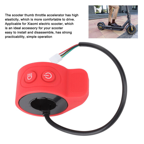Roter Kunststoff-E-Scooter-Daumen-Gasgriff 2