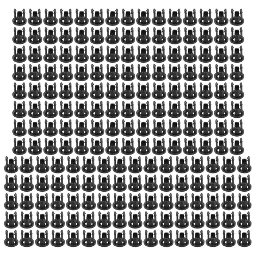 200 Stück Kunststoff-LED-Halter 5mm schwarzer Nylon-66-Clip 1