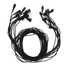 BW 10 piezas negras cable para audífono de 3 núcleos