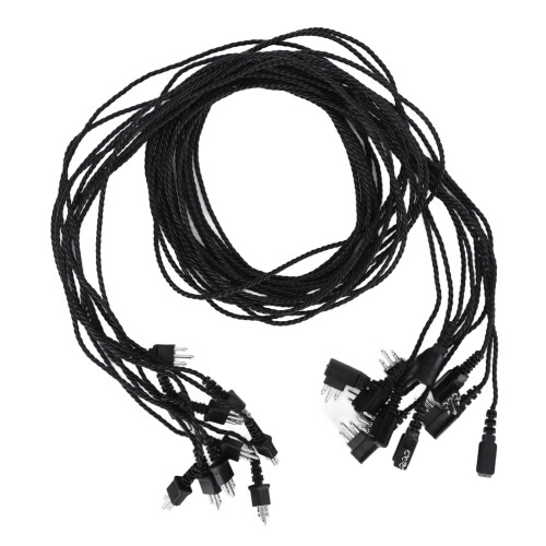 BW 10 piezas negras cable para audífono de 3 núcleos 1