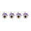 4er-Set Crown Diamond Ventilkappen lila Kupferkern 15