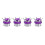 4er-Set Crown Diamond Ventilkappen lila Kupferkern 16