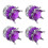 4er-Set Crown Diamond Ventilkappen lila Kupferkern 14