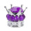 4er-Set Crown Diamond Ventilkappen lila Kupferkern 7