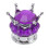 4er-Set Crown Diamond Ventilkappen lila Kupferkern 6