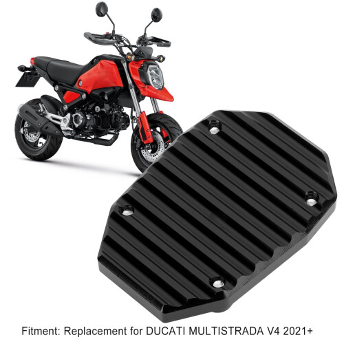 Multistrada V4 2021+ Placa Extensora Negra para caballete 2