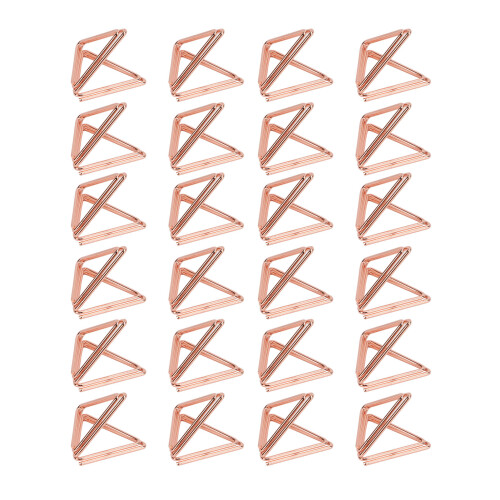 24 piezas Portatarjetas triangular con clip - Oro rosa 1
