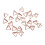 24 piezas Portatarjetas triangular con clip - Oro rosa 4
