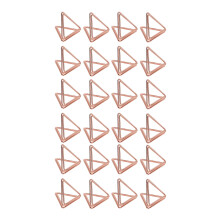 24 piezas Portatarjetas triangular con clip - Oro rosa