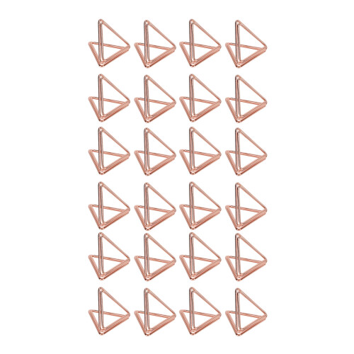 24 piezas Portatarjetas triangular con clip - Oro rosa