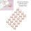 24 piezas Portatarjetas triangular con clip - Oro rosa 10