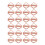 24 piezas Portatarjetas triangular con clip - Oro rosa 13