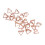 24 piezas Portatarjetas triangular con clip - Oro rosa 14
