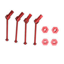 Eje de transmisión de aluminio Teton de 22 g, 60 mm, 42 mm, Rojo