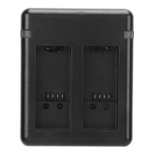 Cargador dual de baterías AHDBT-901 5V 2A negro compacto