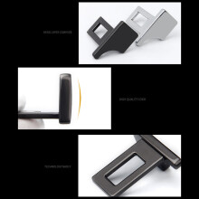 Clip de cinturón de seguridad universal 432335MM Negro/Plateado