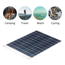 Panel solar ligero de 13 W con dos puertos USB para autocaravanas, acampada y senderismo!