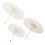 3 piezas paraguas de papel en blanco 20/30/40cm mango largo 2