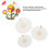 3 piezas paraguas de papel en blanco 20/30/40cm mango largo 13