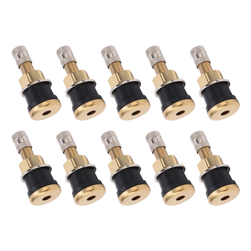 10 Pcs Brass Valve Stem Tr501 High Strength Tubeless Truck Valve Stem For 0.625In Valve Holes 5031321425208