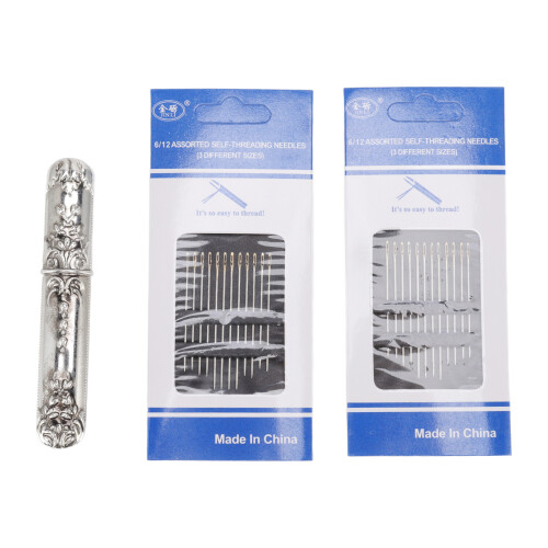 Nadelkassette und Stichnadeln, 46 g, Silber 1