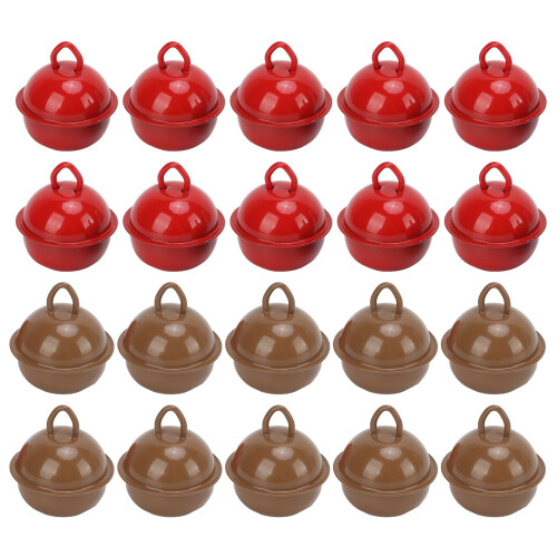 20 Stück bunte Glöckchen, 22 mm, Rotbraun, Eisen 1