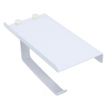 Portarrollos de papel higiénico con estante para teléfono 8,5 17,6 cm Blanco