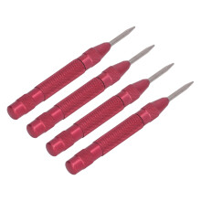 4-teiliges Schnellarbeitsstahl-Mittlelpickensatz, 12,7 cm, Rot