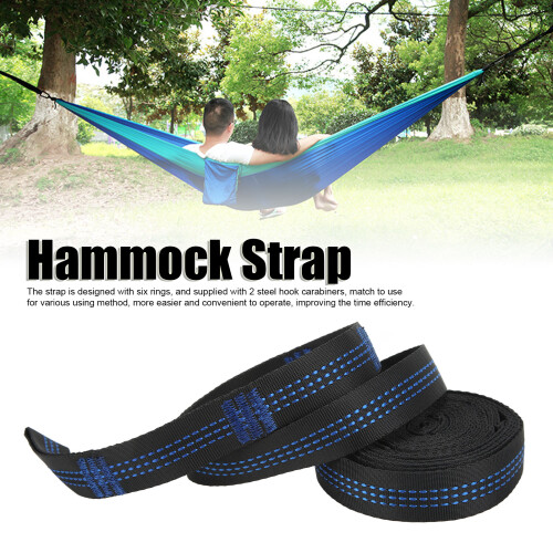 Correas para hamaca de 2 m, pack de 2, con mosquetones de acero 2