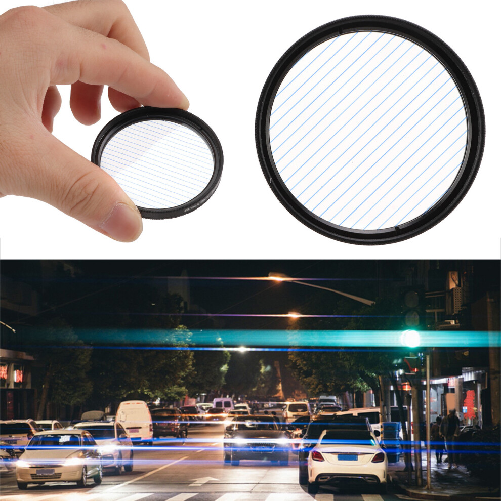Junestar Streak Special Effects Filter Anamorphic Optical Glass For Nikon Camera Accessory 52Mm/2.0In Blue 9321321431801