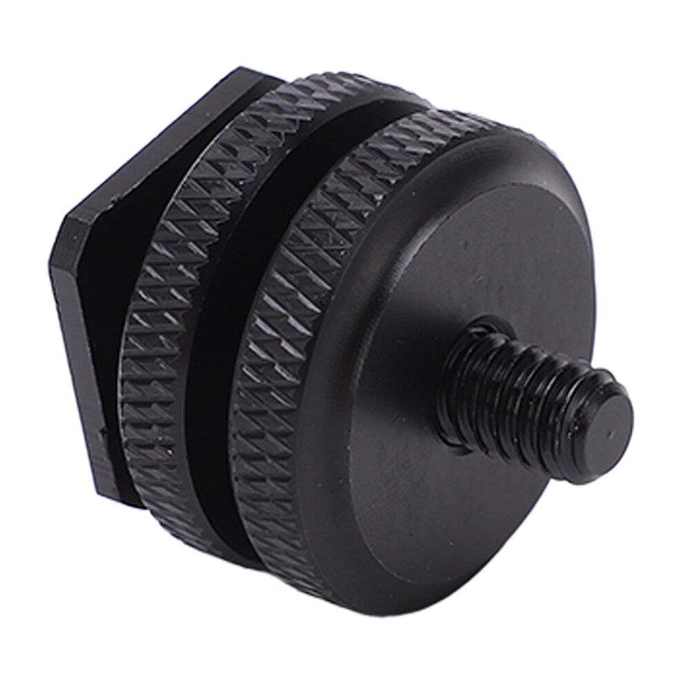 1/4Inch Dual Nuts Camera Cold Shoe Mount Adapter Tripod Screw Adapter Flash Shoe Mount For Camera Accessory 7901321432262