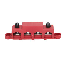 Bloque de distribución de potencia de 4 bornes 5/16in 48V DC 250A Plateado