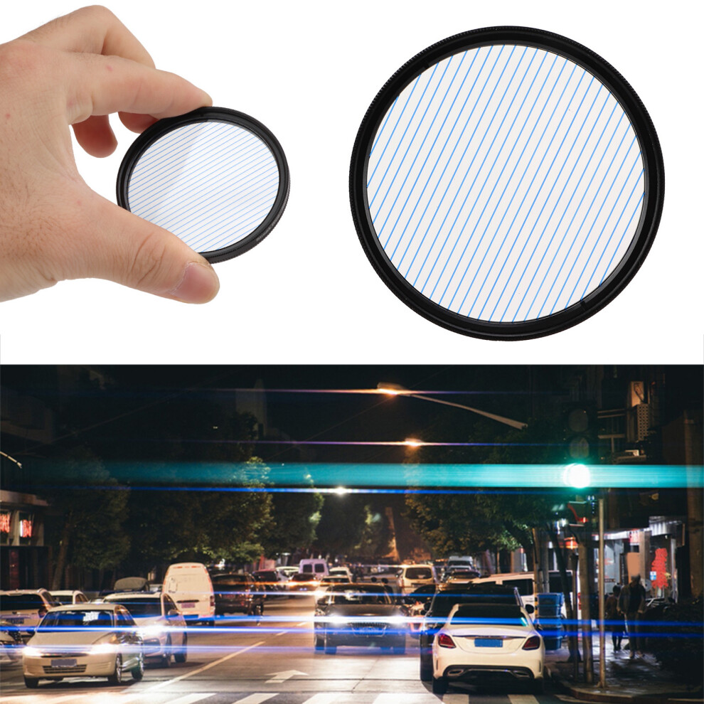 Junestar Streak Special Effects Filter Anamorphic Optical Glass For Nikon Camera Accessory 58Mm/2.3In Blue 7611321431973