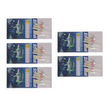 Juego de 5 señuelos de plumas luminosos de 1.8 oz Brillo de Acero